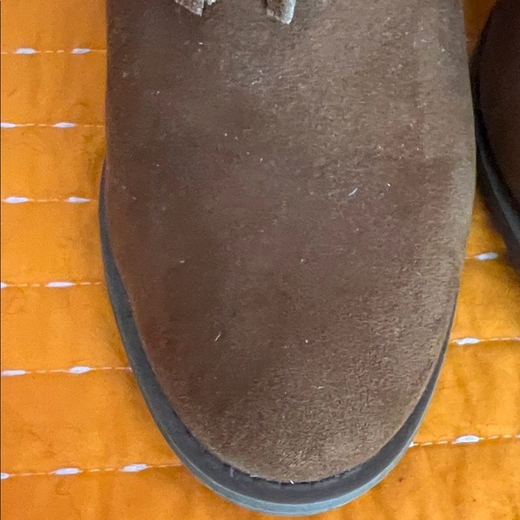 Mossimo Supply Co. Brown Fringe Heeled Boots - Picture 7 of 9